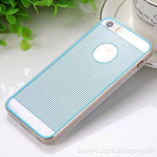 Ultra-thin 0.3mm 2 in 1 Cases for iPhone 5s with Logo Hole Design
